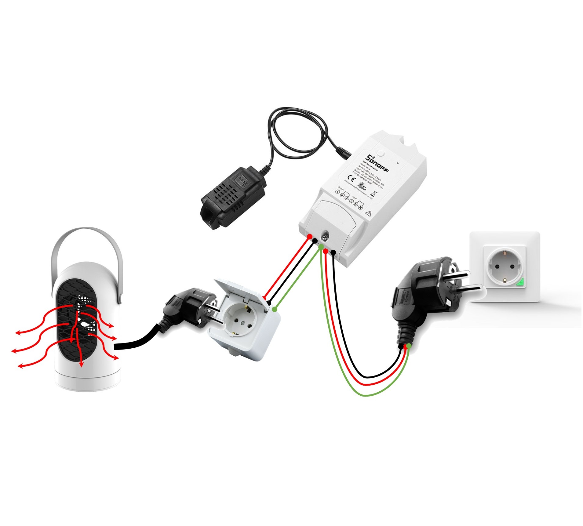 DIY Voice Control Smart Space Heater using Sonoff TH16 DIY Voice Control Smart Space Heater using Sonoff TH16